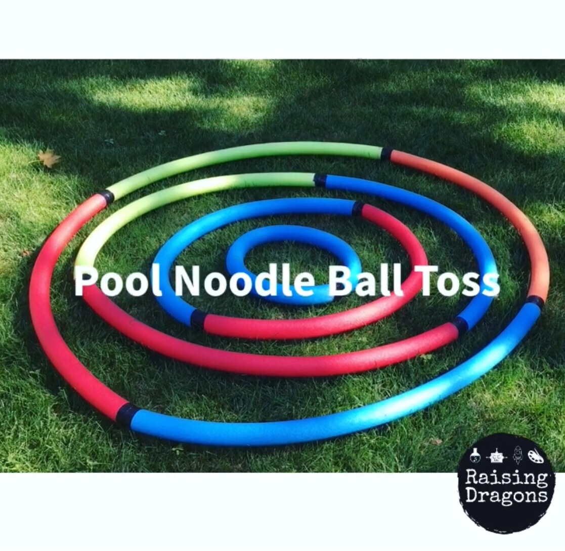 Pool Noodle Ball Toss * Ages 3+ ⋆ Raising Dragons