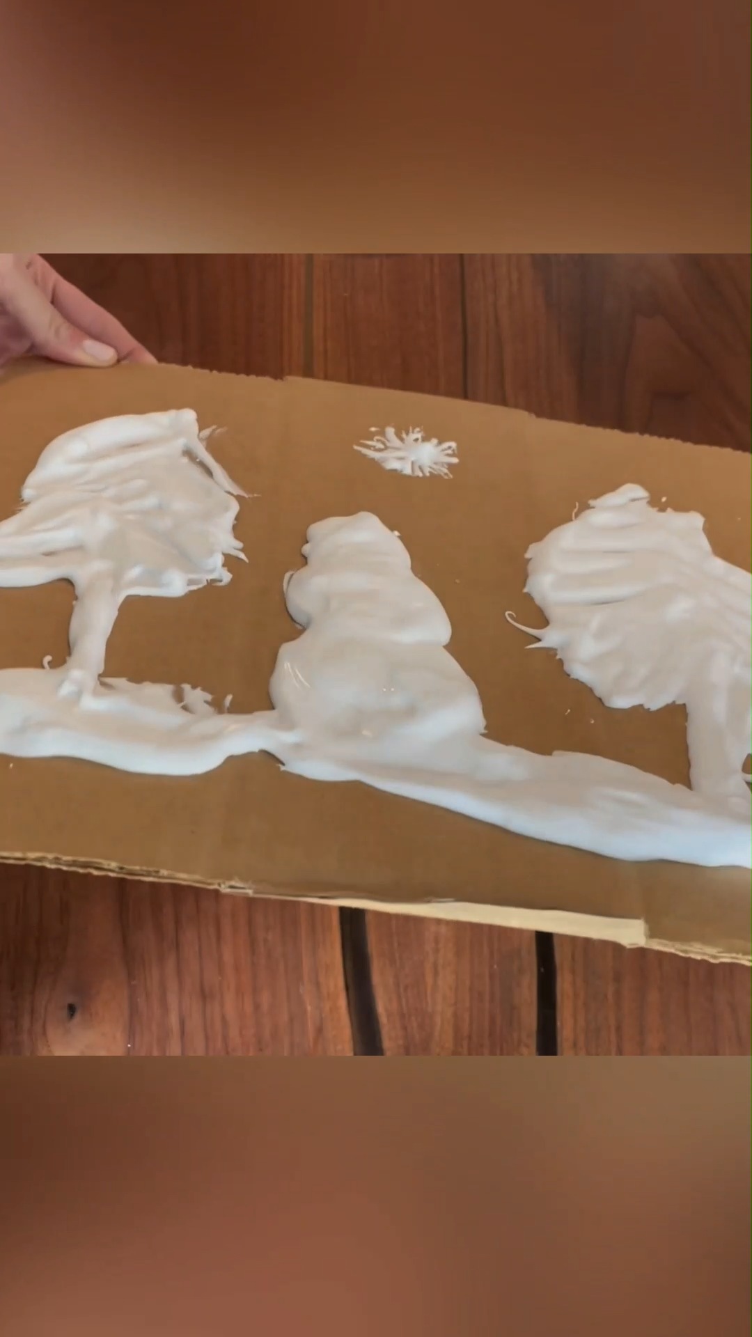 Snowy Scene Puffy Paint Art ⋆ Raising Dragons