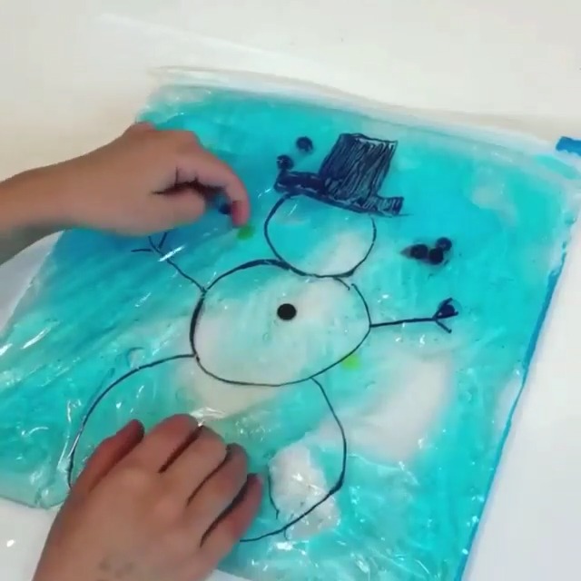 Snowman Sensory Bags