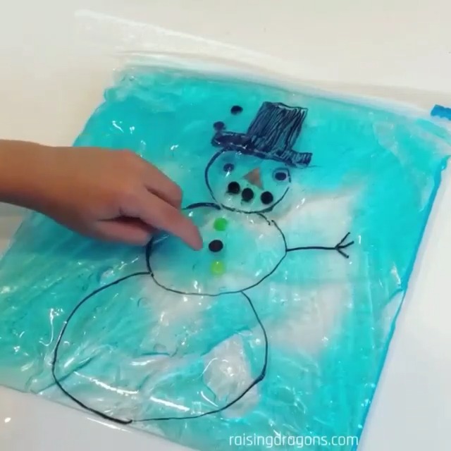 Snowman Sensory Bags